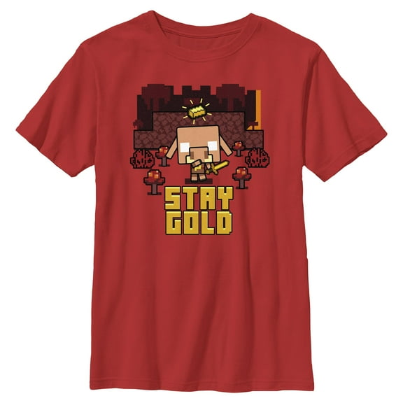 Boys Minecraft Stay Gold T Shirt