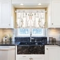 thumbnail image 5 of Yayeee Kitchen Curtains Tier Pair Light Filtering 27"x36" Rod Pocket Short Cafe Window Panel, Beige Rabbits and Carrots, 5 of 7