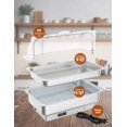thumbnail image 3 of Lumiparty Electric Chafing Dishes Buffet Set with Temperature Control, 9QT Rectangular Roll Top Stainless Steel Food Servers and Warmers with Transparent Lid for Catering Wedding and Parties, 3 of 7
