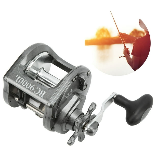 Left Hand Drum Fishing Reels, Durable Drum Fishing Reel High Accuracy 7/14  Resistance For Boat Fishing 
