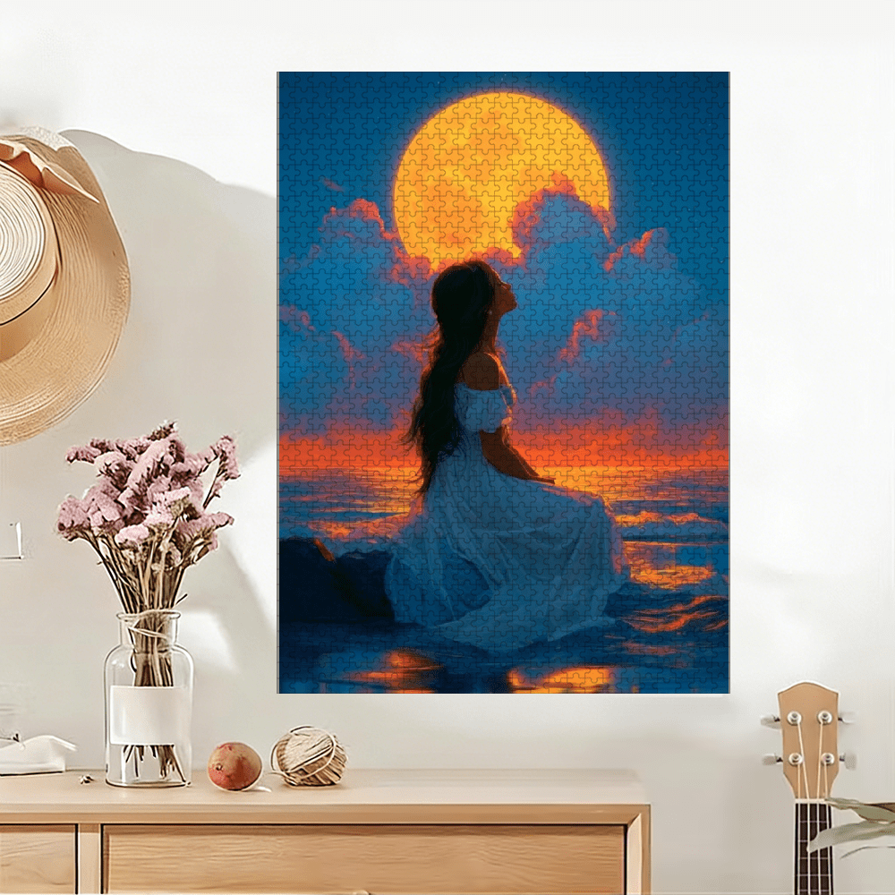 A Box of (1000pcs) Adult Puzzles, Character Landscape Theme, High Difficulty, Suitable for Adults, Family Entertainment, Home Decoration.29.4*19.6 in
