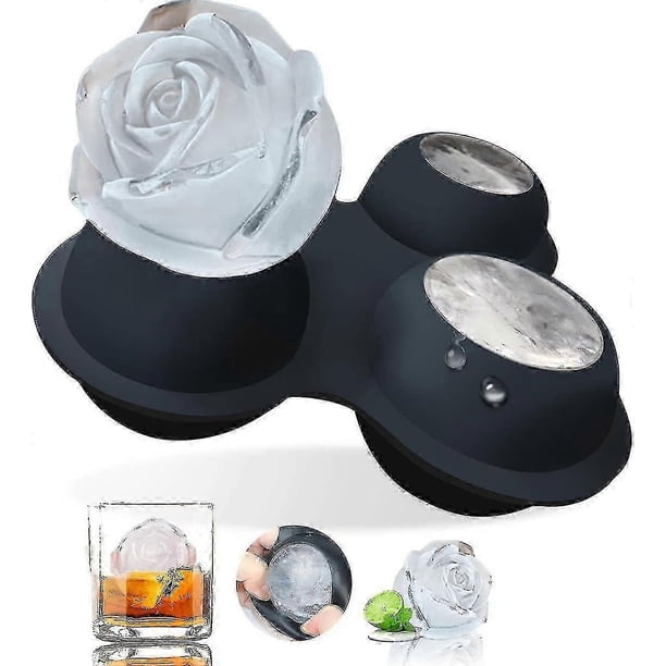 Ice Cube Mold In Pink Shape, Ice Ball Molds 4 Pieces Ice Cube Container Silicone