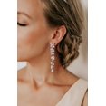 thumbnail image 2 of Pendientes de novia de circonita cúbica para mujeres novias, pendientes colgantes de boda con candelabro de cristal para baile de graduación o desfile, 2 of 4