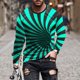 thumbnail image 1 of Blusas y camisas de manga larga con cuello redondo para hombre, blusa informal de manga larga con cuello redondo y estampado de rayas, blusa de poliéster para hombre, 1 of 4