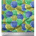 thumbnail image 1 of Soimoi Satin Silk Fabric Lotus Seed Watercolor Print Fabric by the Yard 42 Inch Wide, 1 of 1