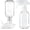 Clear, variant on 2 Pack 360° Spray Bottles, 10 oz Plastic Small Containers with Adjustable Spray Nozzles, Spray Bottles for Hair, Cleaning Solutions, BBQ and Plants Clear