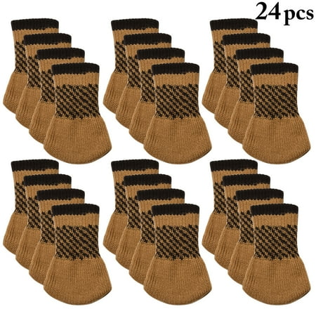 Wrought Iron Patio Furniture Chair Glides 24Pcs Chair Socks, Outgeek Knitted Anti-skid Chair Leg Floor Protectors Furniture Pads Table Desk Leg Covers Caps for Home Kitchen Living Room Patio Office ()