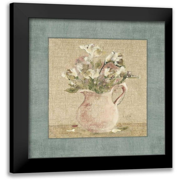 Blum, Cheri 12x12 Black Modern Framed Museum Art Print Titled - Cottage Bouquet IV