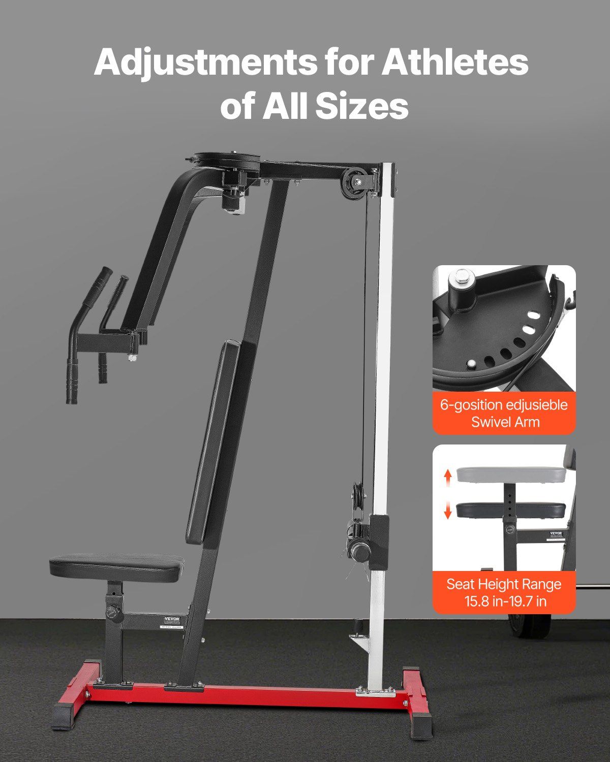 450LBS Capacity Home Gym Upper Body Machine, Chest Fly and Reverse Delt for Back & Shoulders