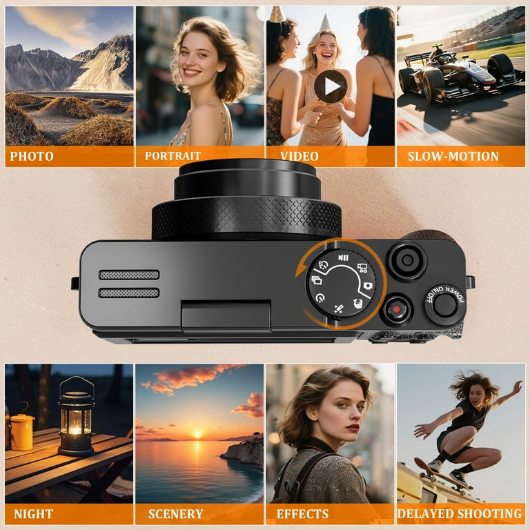 NBD Digital Camera 64MP 5K Autofocus with 180° Flip Screen