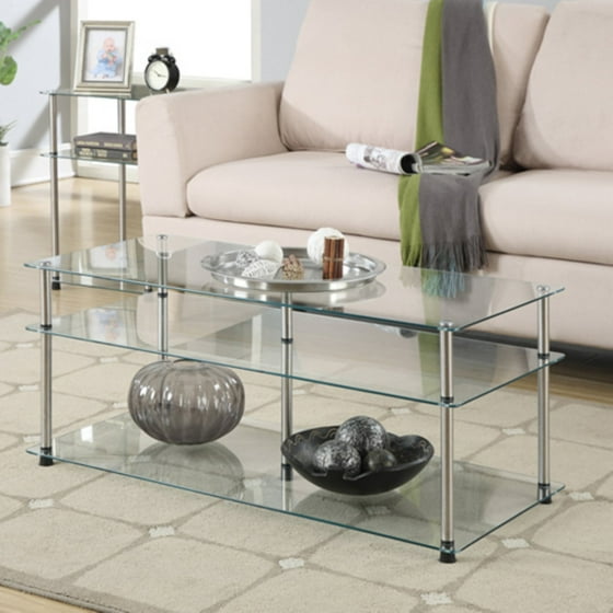 Convenience Concepts Designs2go No Tools 3 Tier Coffee Table Convenience Concepts Designs2go No Tools 3 Tier Coffee Table Gl