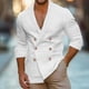 thumbnail image 1 of Blusa y camisa de manga larga con cuello vuelto para hombre, color liso, de otoño, de poliéster, con botones y manga larga, 1 of 6
