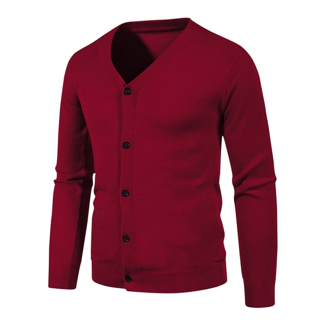 Birdeem Mens Cardigan Sweaters with Buttonsmens Fashionable Solid Color Cardigan Pocket Button Knit Sweater Jacket