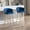 Blue, variant on Bar Stools Set of 2, 26 Inch Counter Height Bar Stools with Base Velvet, Chrome Footrest+Golden Leg Counter Stools Kitchen Stools, Modern Kitchen Bar Stools, BLUE