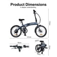 thumbnail image 3 of 20" Electric Folding Adult Bike 250W 6.6AH Dual Disc Brakes 6 Speeds 16MPH Adult Daily Commute Ebike, 3 of 7