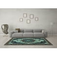 thumbnail image 3 of Ahgly Company Indoor Rectangle Abstract Light Blue Modern Area Rugs, 7' x 9', 3 of 4