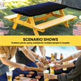 thumbnail image 6 of Navy Blue Black Ombre Table Cloths for 3 Foot Rectangle Tables, Modern Abstract Striped Gradient Patio Waterproof Elastic Fitted Tablecloths, Washable Rectangular Table Cover for Camping, 6 of 8