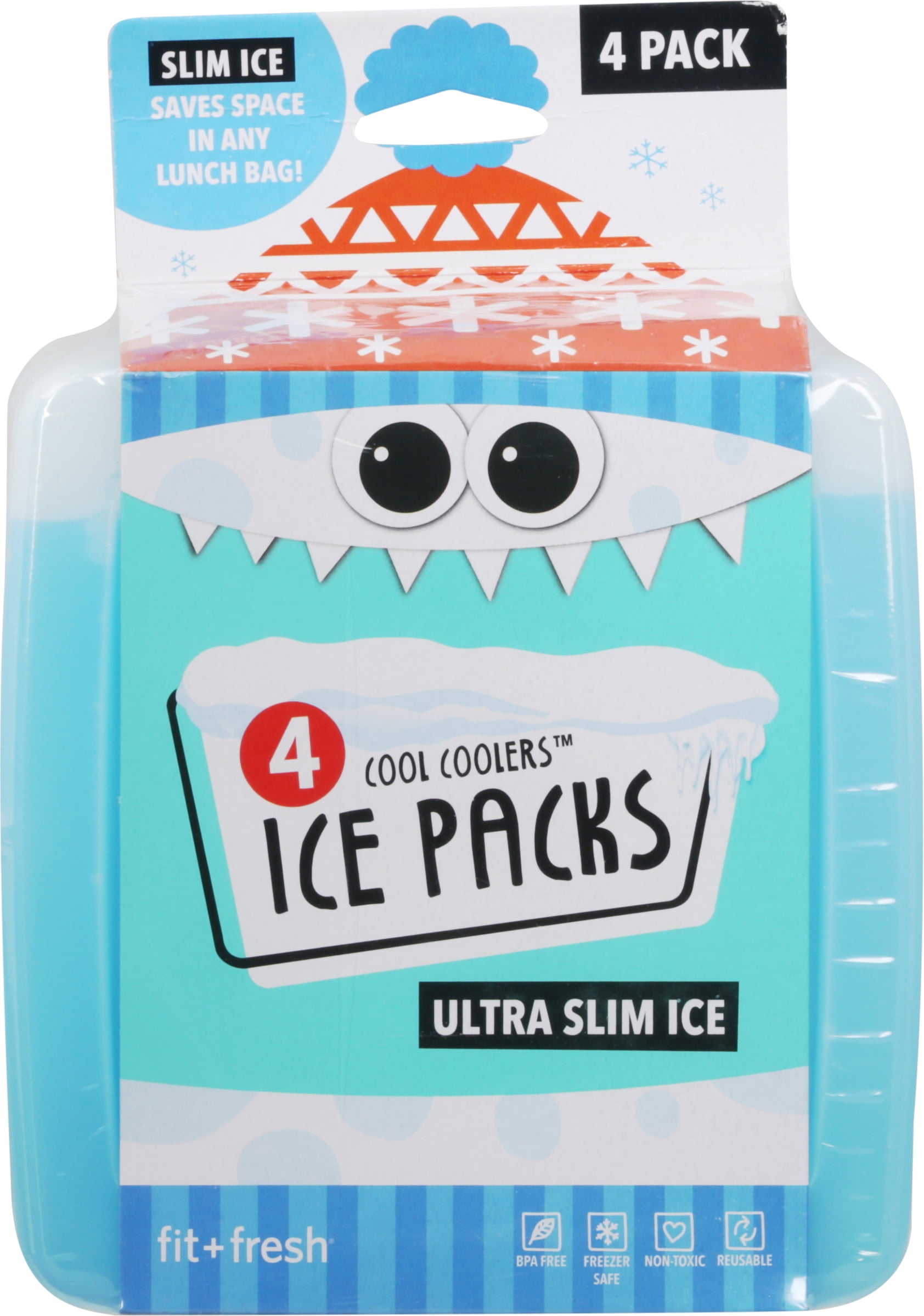 Fit & Fresh Cool Coolers Reusable Ice Packs 4 CT