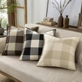 thumbnail image 4 of decorUhome Fundas de Almohada con Cuadro Búfalo 61x61 cm Juego de 2, 4 of 9