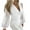 White, variant on Turilly Fashion Woman Long Sleeve Solid V-neck Blouse Tops