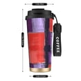 thumbnail image 3 of Stainless Steel Coffee Cup 7.7×2.6×3.5in Tapered Design Nylon Woven Wrist Strap Portable Durable Cup Bottom With Non-Slip Sticker Palevioletred Checked Hand-Drawn Sketch_4, 3 of 8