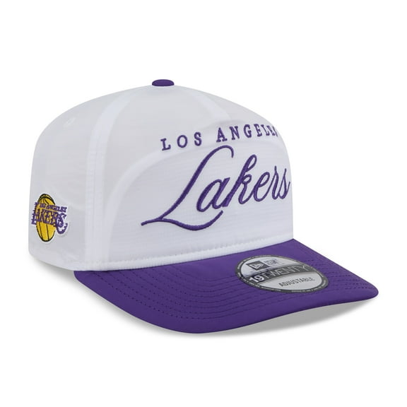 Men's New Era White/Purple Los Angeles Lakers 2025 NBA Draft On-Stage Nylon 19TWENTY Adjustable Hat