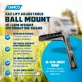 thumbnail image 2 of Eaz Lift Weight Distribution Hitch Shank 48131 Adjustable Hi/Low; 14 Inch Shank Length; 8-3/4 Inch Rise; 5-3/4 Inch Drop; Fits 2 Inch x 2 Inch Receiver, 2 of 9