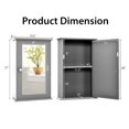 thumbnail image 2 of Contemporary Medicine Cabinet with Mirror, Wall Mounted Bathroom Storage Adjustable Shelf, Reversible Door for Hallway, Grey, 2 of 5