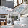 thumbnail image 2 of Blue and Pink Christmas Snowflake Pattern Kitchen Rug Mat,Kitchen Runner Rugs Non Skid Washable,Decorative Kitchen Floor Mats for Kitchen,Sink,Laundry,17"X47", 2 of 5