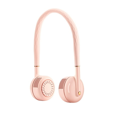 

STEADY Rechargeable Portable USB Neck Band Lazy Neck Hanging Style Dual Fan Pink Cooling Fan Portable USB Neck Hanging Style Hanging Style Dual Cooling Fan Fan