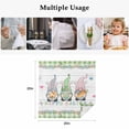 thumbnail image 5 of Cloth Napkins Set of 8 - 20x20 Inches, Easter Washable Reusable Table Napkins, Gnomes Flowers Bunny Eggs Plaid Wooden Grain Soft & Absortbent Dining Napkin for Party Wedding Hotel Restaurant, 5 of 8