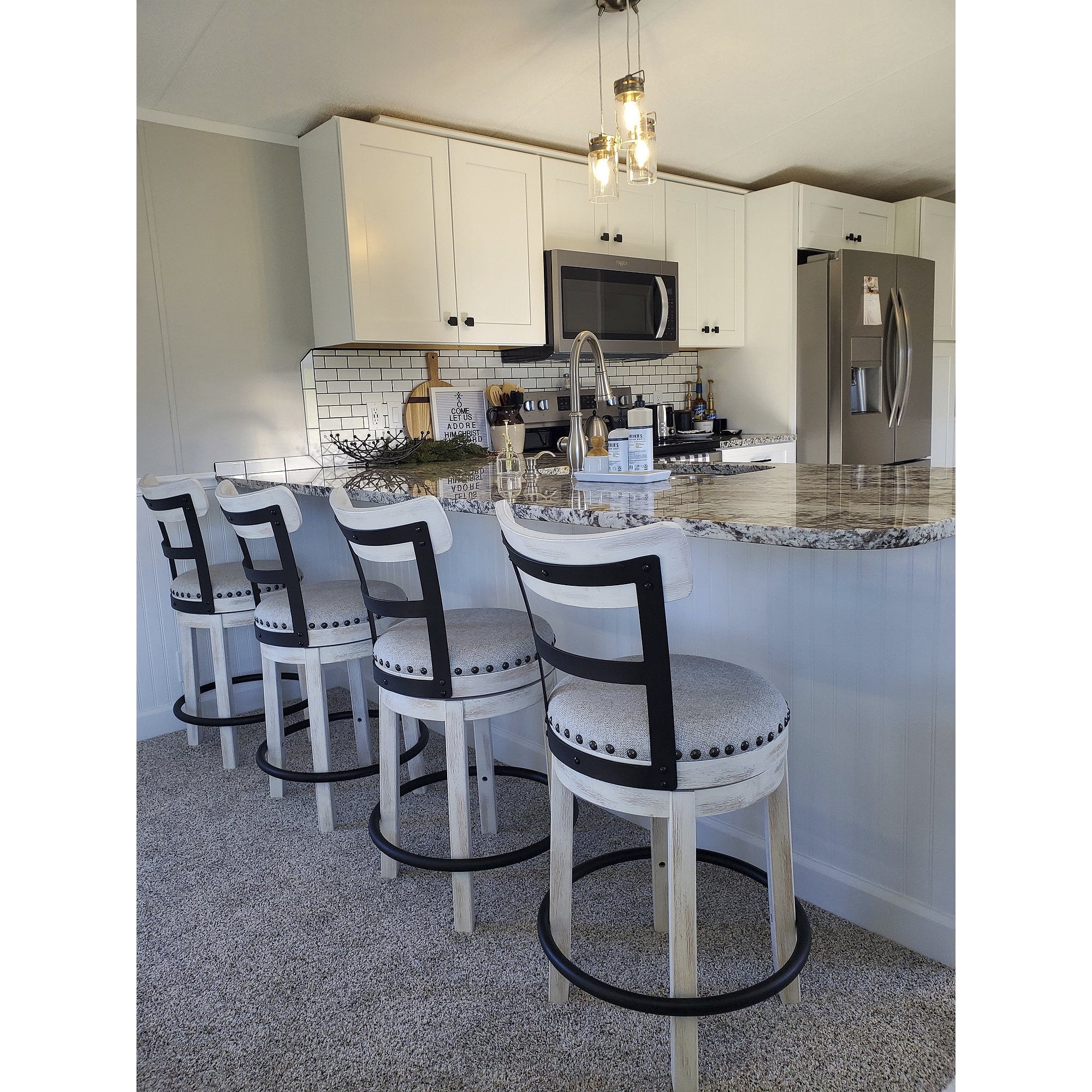 Valebeck counter height bar stool white discount