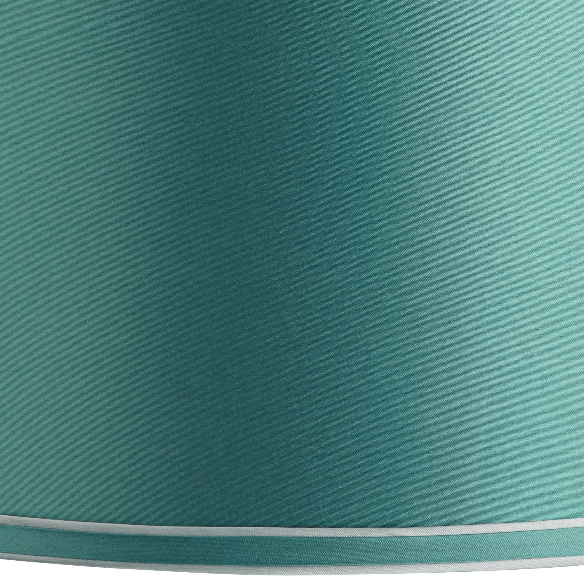 Springcrest Soft Teal Medium Drum Lamp Shade 14" Top x 16" Bottom x 11" High x 11" Slant (Spider) Replacement with Harp