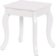 thumbnail image 6 of UTEX Wood Corner Stool with Storage, Pull-Out Vanity Set and Mirror, White, 6 of 6