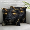 thumbnail image 3 of Orinice  Lion Leo King Pillow Covers Cotton Linen Decorative Square Throw Pillow Cases  for Sofa Couch Decoration, 3 of 5