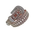 thumbnail image 5 of White Rhinestone Studded Western Belt For Women Size Large, 5 of 10
