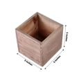 thumbnail image 3 of Efavormart Pack of 2 | 5" Natural Square Wood Planter Box Set With Removable Plastic Liners, 3 of 10