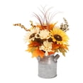 thumbnail image 2 of Flor artificial de otoño con jarrón, jarrón de jarra, arreglo floral de cosecha, flor de otoño falsa en cubo de hierro para boda en balcón Estilo A, 2 of 5