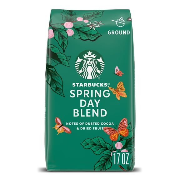 Starbucks Arabica Beans Spring Day Blend, Medium Roast, Ground Coffee, 17 oz