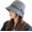 Grey, variant on Women Bowknot Bucket Hat Bow Accent Cloche Hat Vintage Elegant Church Hat Felt Knitted Bowler Hat with Bow