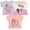 Lavender / pink / peach, variant on Bluey Bingo Chloe Little Girls 3 Pack T-Shirts Toddler to Big Kid