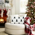 thumbnail image 2 of Cinvoph 12"x20" Christmas Tree Throw Pillow Covers Velvet Pillow Cases for Winter Xmas New Year Couch Sofa Bed Home Living Room Party Decor, Black, 2 of 6