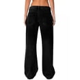 thumbnail image 4 of JULMCOMO Jeans for Women Low Rise Straight Leg Full Length Classic Baggy Jeans Loose Fit Casual Vintage Denim Pants with Pockets Black M, 4 of 5