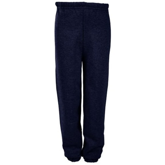 Russell Athletic Dri-Power Closed Bottom Sweatpants - Youth Large - Navy