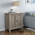 thumbnail image 2 of Simpli Home Amherst Armoire de Rangement Basse en Bois Massif de 32 Pouces de Large, Gris Vieilli, 2 of 8