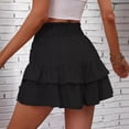 thumbnail image 3 of Oversized Wide-Leg Shorts with Skirt-like Drape Non-Stretch High-Waisted Culottes Loose Flowery Summer Bottom with Side Pockets and Adjustable Drawstring Waistband, 3 of 15