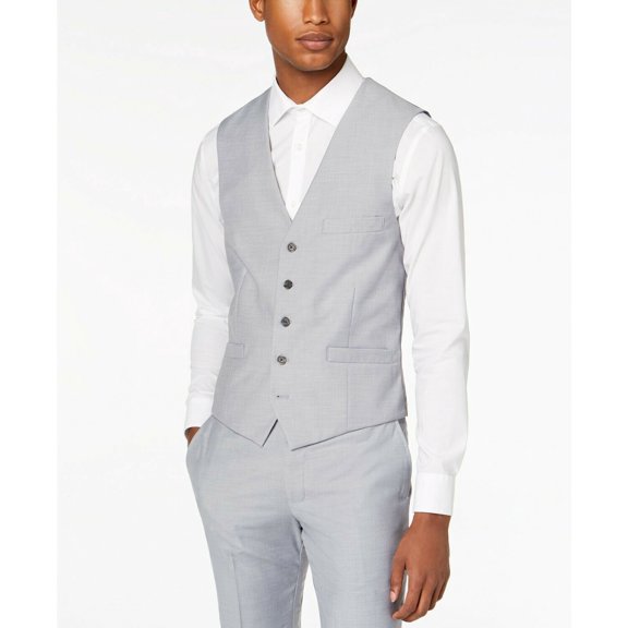 International Concepts Mens Suit Vest Melange Gray, XS.