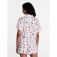 thumbnail image 3 of Halloween Women's Notched Top and Shorts Pajama Set from Way to Celebrate, 2-Piece, Sizes XS-3X, 3 of 5