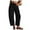 Black, variant on WEAIXIMIUNG Womens Pants Set Women's Corduroy Pants Barrel Mid Rise Elastic Waist Cord Pants Casual Wide Leg Baggy Trouser with Pockets