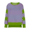 thumbnail image 4 of Ndbuld Tunic Shirts for Womens Long Sleeve Tops Casual V Neck Sweaters for Women Blouses Hot Pink 2XL, 4 of 5